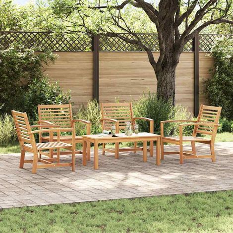 Garden Sofa Set Natural Solid teak wood vidaXL