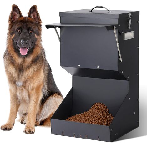 Automatic Outdoor Dog Food - Large Breed - 11kg - Gravity Galvanized Dog Feed - Dog Food Dispenser (1/5)