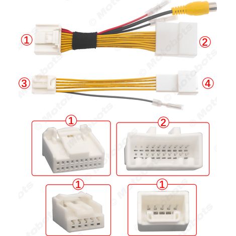 Compatible with Toyota 5th/6th generation 20-pin original car reversing camera retrofit cable power adapter cable (1/4)