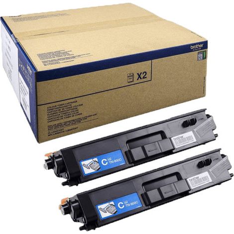 Brother TN-900CTWIN Cartouche de toner 2 pièce(s) Original Cyan
