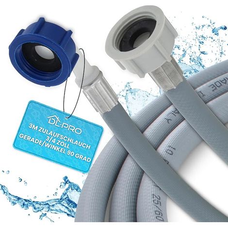 Inlet Hose 3 m 3/4 Inch Dishwasher Without Aquastop (1/5)