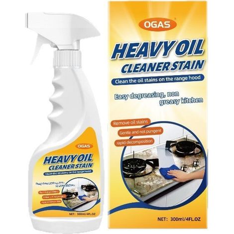OGAS Détachant pour huiles tenaces, mousse puissante, dégraissant pour hottes et plaques de cuisson