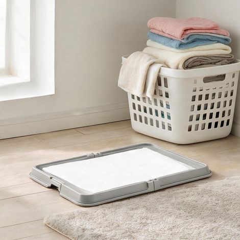 Tapis d'hygiène pliable pour chien tablier 86 x 62 cm en PP (1/5)