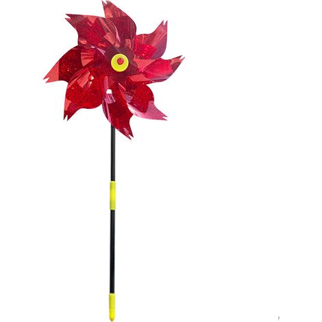 Pinwheels Répulsifs Oiseaux - Roues Réfléchissantes en Mylar pour Jardin et Ferme - Lot de 10 avec Tiges Résistantes (1/5)