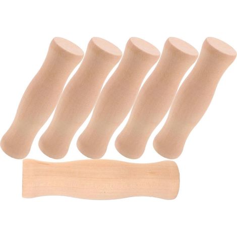 Lot de 6 poignées de seau en bois – Antidérapantes, surface lisse, poignées de rechange pour le jardinage, l'agriculture, la cuisine et les projets de bricolage, robustes et ergonomiques (1/5)
