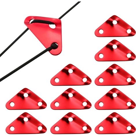 Aluminum Tent Rope Adjuster 10PCS Triangle Guyline Tensioner (1/4)