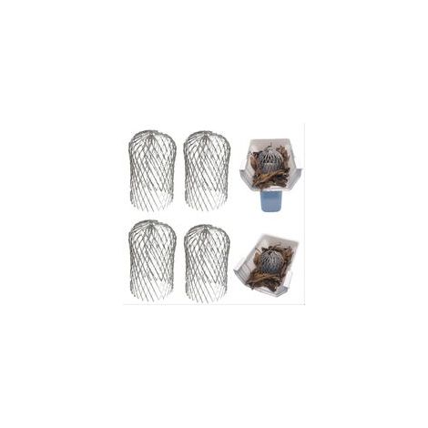 Filtres de gouttière en aluminium réglables – Lot de 4 pièces résistants aux intempéries pour tuyaux de descente