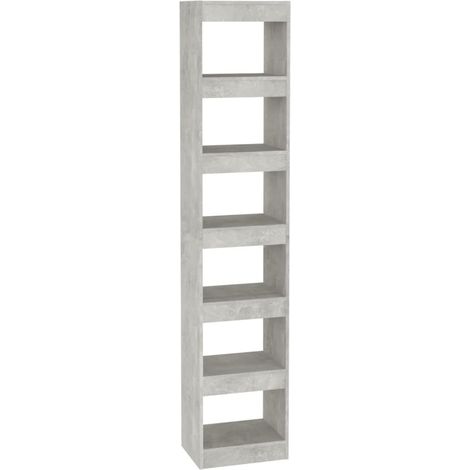vidaXL Libreria/Divisorio Grigio Cemento 40x30x198 cm (1/5)