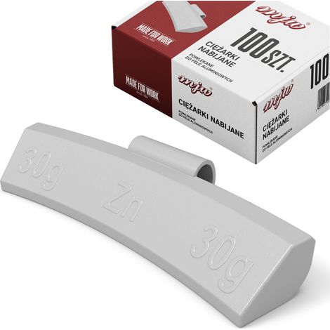 Zink-Klammergewichte für Aluminiumfelgen, Alu-Gewichte, 30 g, 100 Stück (1/3)