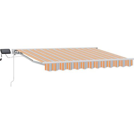 Cadre de store à persiennes manuel avec éclairage LED bleu, orange et blanc, 3 x 2,5 mètres (1/5)