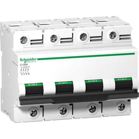 Magnétothermie 4 Poli 80A 10KA Curva C 6 Moduli Schneider A9N18372