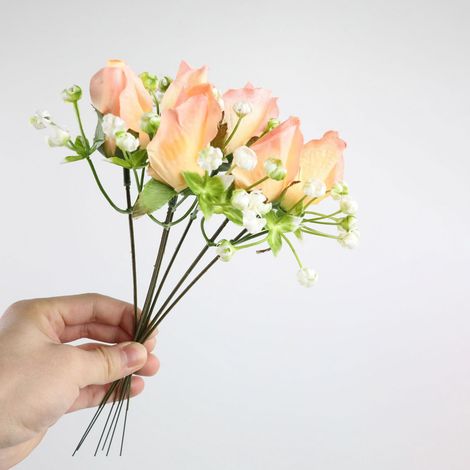 Couronne En Eucalyptus Artificielle - Bouquet De Roses Artificielles Réalistes - Décoration Intérieure Mariage Fête Des Amoureux - 1 Pièce (1/5)