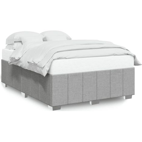 Maison Exclusive - Bettgestell ohne Matratze Hellgrau 140x190 cm