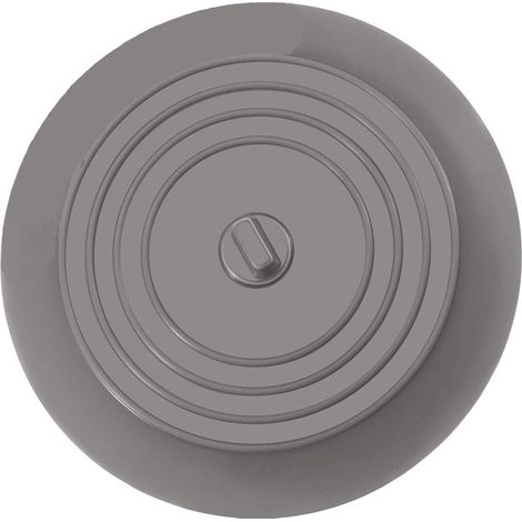 Bouchon de vidange de baignoire, bouchon de baignoire de 6 pouces, bouchon de vidange de baignoire en caoutchouc recyclable (gris) (1/5)