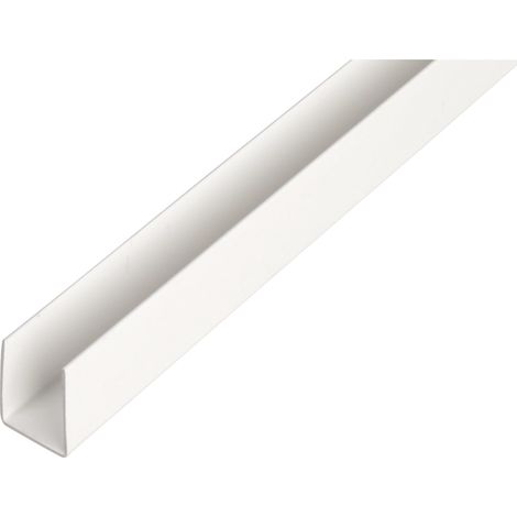 PROFILO AD U 10X10X2000MM PVC BIANCO
