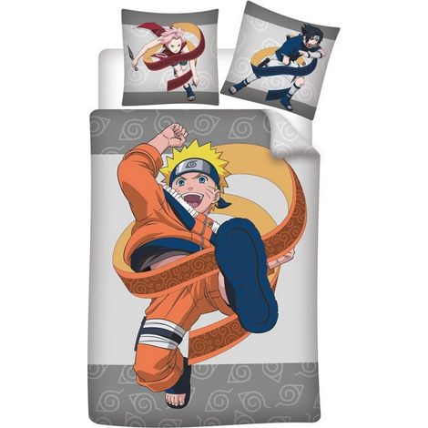 Parure de lit réversible 140x200 cm Naruto team 7