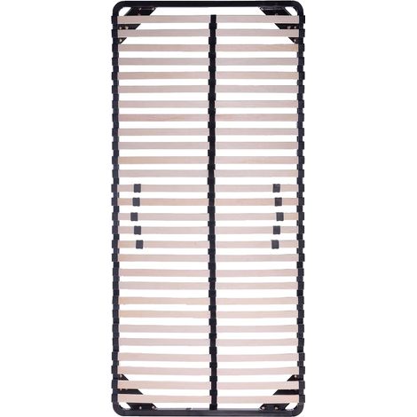 Sommier à lattes 100x200 cm – Acier de qualité supérieure – Réglable au niveau des lombaires – Montage facile en kit – Cadentro (1/3)