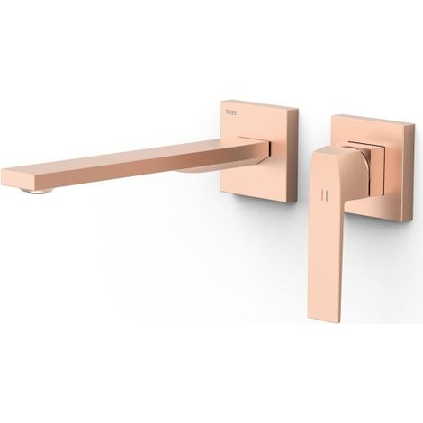 Pièce apparente pour élément encastré de lavabo Slim Or Rose Mat 24K - TRES 20230022OPM