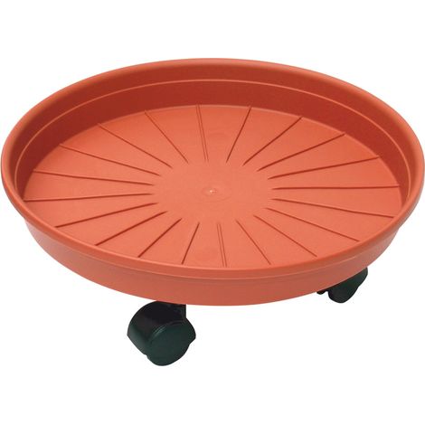 ICS SOTTOVASO TONDO MARGHERITA CON RUOTE  cm. 45 (Ø) x 7 h 3.00 pz