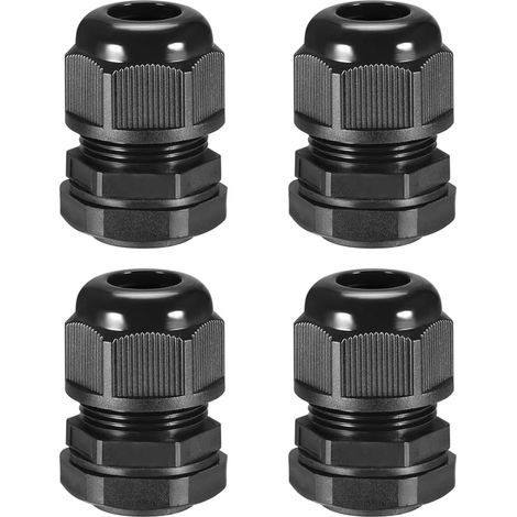Lot de 4 presse-étoupes PG42 en nylon étanches pour fils de 31 à 39 mm de diamètre (noir) (1/5)