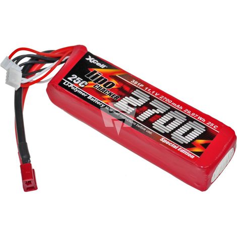 XCell LiPo Cracker 11,1 V / 2700 mAh 3S1P, 35C, presa a T