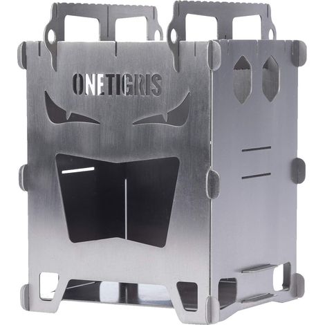 Réchaud hobo pliable réchaud de camping avec sac de rangement pour randonnée,pique-nique,BBQ(Titanium) (1/5)