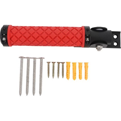Flip Up Grab Bar Doorway Flip Assist Handle Non Slip Door Assistant Support Grip Handle for Wall Doorframe Stairs Steps Seniors Elderly Red (1/5)