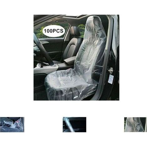 Housses de siège jetables 100 pièces. housse de siège en plastique transparent. (1/3)