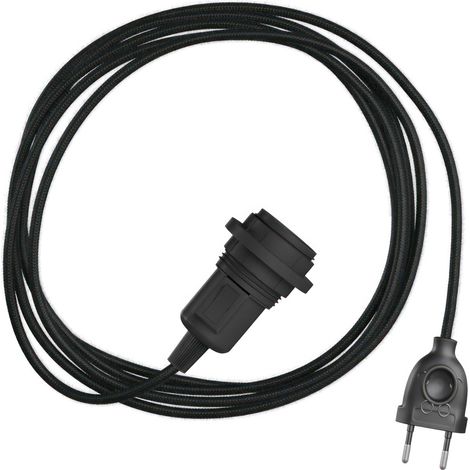 Creative Cables - Abat-jour serpent - Lampe à brancher avec câble en tissu coloré