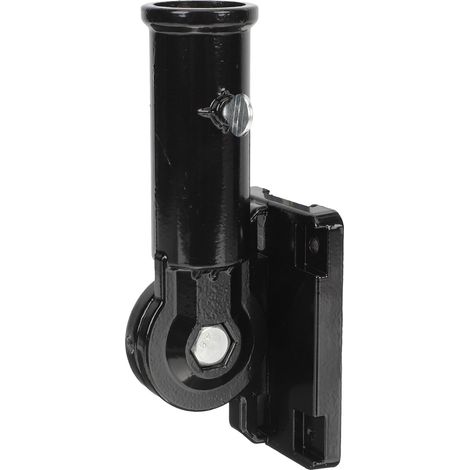 Soporte de montaje en pared para mástil de bandera de 1 pulgada, aleación de aluminio negro, base de montaje de bandera para exteriores ajustable de 180 °, accesorio práctico para decoración de jardín (1/5)