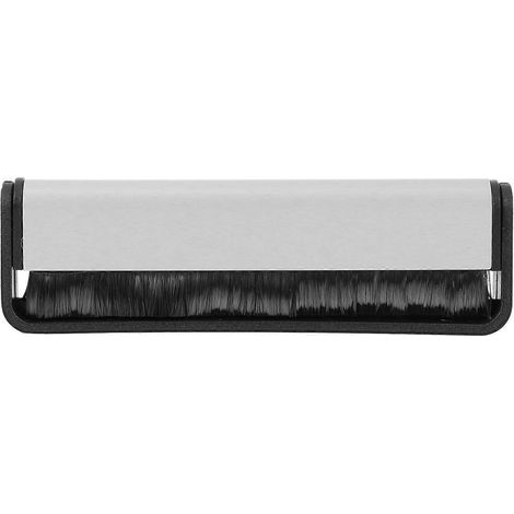 Brosse de nettoyage pour disques vinyles (1 pièce), compatible avec platines et CD (noir et argent)-11.5X3.5X0.7CM-Black (1/4)