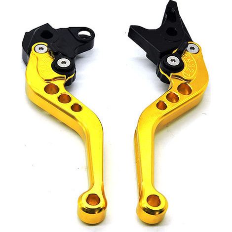 1 Coppia di leve freno a tamburo universali in alluminio CNC per moto (oro) (1/3)
