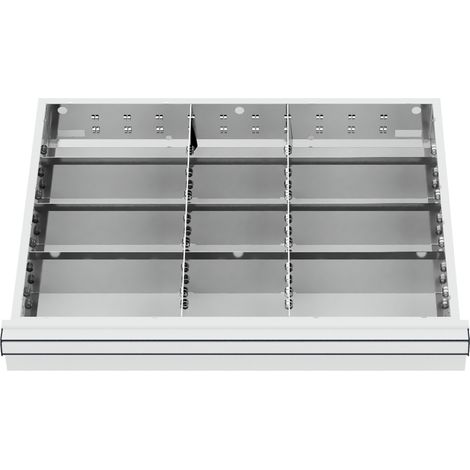 STIER Schubladeneinteilung Metalleinteilung BLH 200-300 mm Innenmaß 600x450 mm 12 Fächer 6 x TW 225