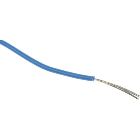 Fils de connexion RS PRO UL3266, 17 0,33 mm² 22 AWG, 300 V, XLPE Bleu, 100m ( Prix pour Bobine de 100 Mètres )