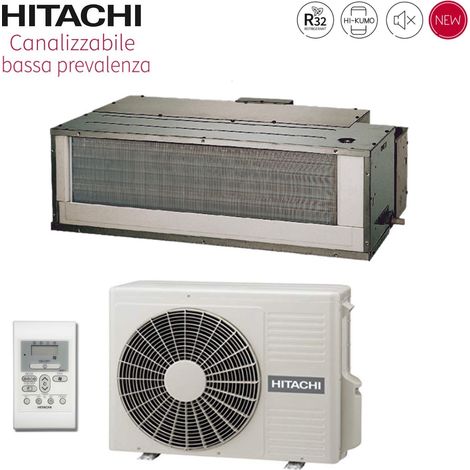 hitachi aire acondicionado inverter canalizado cabeza baja 12000 btu rad-35rpe r-32 wi-fi opcional con control de pared - nuevo