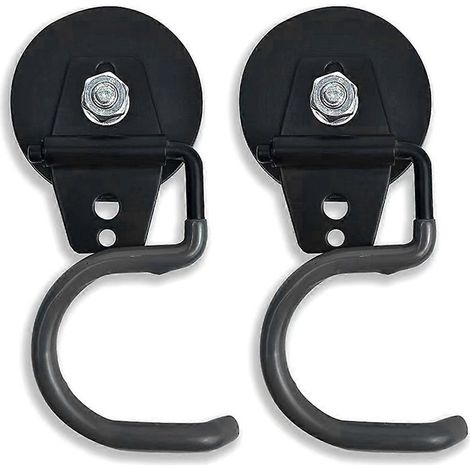 Magnetischer Besen- und Mopphalter aus Eisen, Gartenhackenhalter, Schwarz