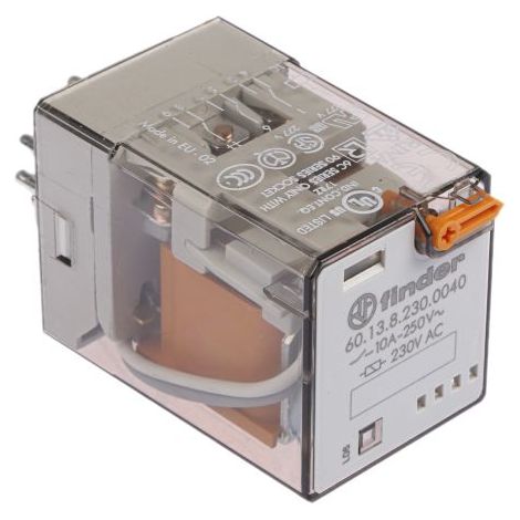 Finder 60 Series Relais de puissance 3 RT, bobine 230V c.a. Enfichable 1.3W ( Prix pour 1 ) (1/5)