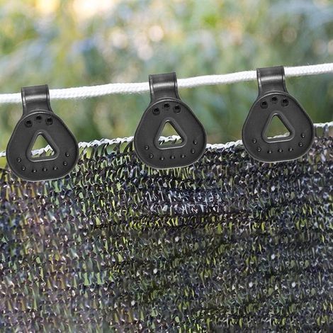 Lot de 10 pinces robustes pour toile d'ombrage, pinces à bâche, pince de fixation pour toile d'ombrage pour filet pare-soleil. (1/5)