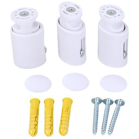 Lot de 6 Support radiateur Mur, Support Fixation seche Serviette, Matériau ABS, Distance réglable 75-95mm, Capacité 90kg, Support Mural radiateur électrique, Support sèche Serviette (6, blanc) (1/5)