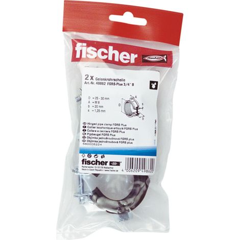fischer articulated pipe clamp FGRS Plus 3/4" B (2) 10 pièces (1/3)