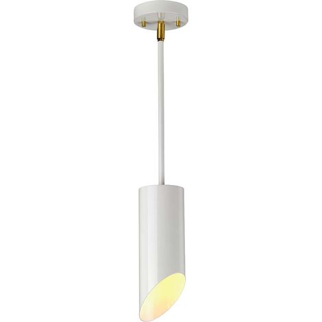 Lampada a sospensione bianca ottone anticato Quinto E27