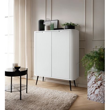 AX LIVING Highboard Schrank Salvia K103 103 cm Breite, Modern in Weiß