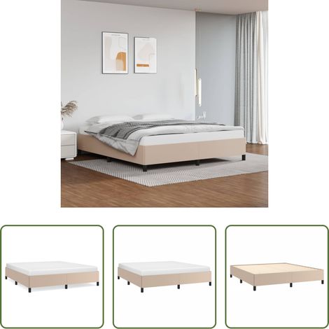 Sommeil - Cadre de lit sans matelas cappuccino 180x200 cm similicuir (1/5)