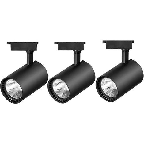 Lot de 3 rails d'éclairage LED à large plage de tension (85 V-265 V) pour magasin de vêtements. (1/4)
