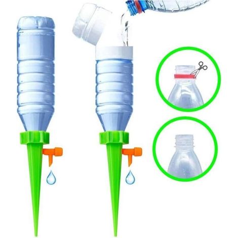 40pcs Goutte à Goutte Bouteille Irrigation Goutte à Goutte Bouteille Arroseur Automatique Plantes Arrosage Goutte a Goutte avec Vannes pour Jardin Maison Intérieur Extérieur Pot de Fleur
