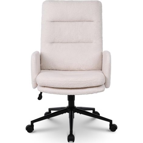 Office Chair for Home, Teddy Fleece Desk Chair, Computer Chair (1/5)