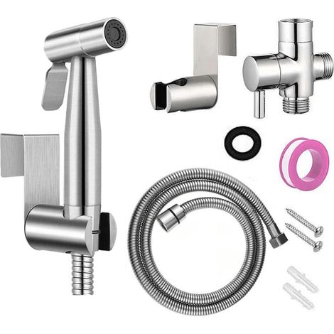 Douchette bidet portable en acier inoxydable, installation facile (1/5)