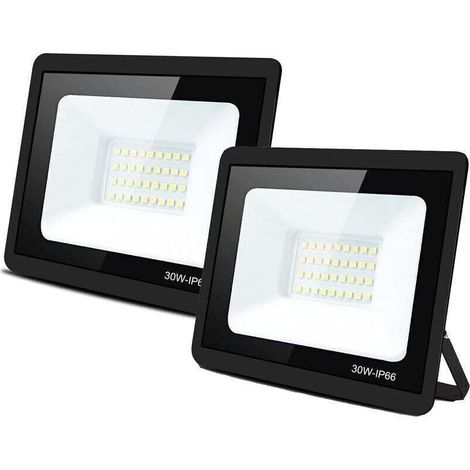 Lot de 2 Projecteurs LED Blanc Froid 30W Extrieur, Projecteur LED tanche IP66 pour Jardin Projecteur Extrieur LED (1/4)