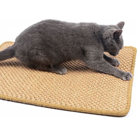 Alfombrilla rascadora para gatos, alfombrilla rascadora de sisal para gatos, rascador para gatos, juguete antideslizante para el cuidado de las garras del gato, protege muebles y sofás 30×40cm (color) (1/5)