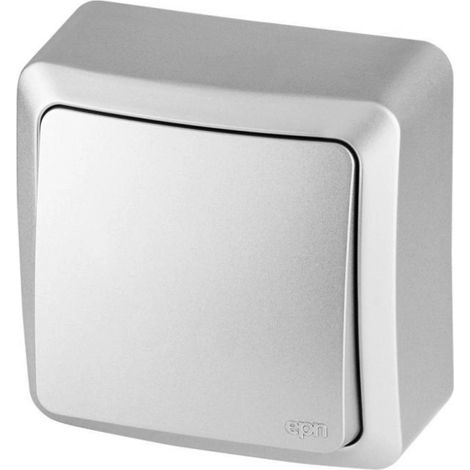 Interruptor unipolar Berg n/t 10AX IP20 Plata 3710-06